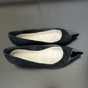 Dior pointy flats , suede and patent size 39